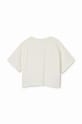 Dziewczynka Desigual t-shirt bawełniany dziecięcy 24SGTK19 biały