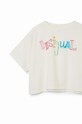 Desigual t-shirt bawełniany dziecięcy biały 24SGTK19