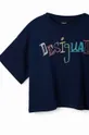mornarsko modra Otroška bombažna kratka majica Desigual