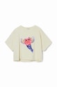 Детская хлопковая футболка Desigual хлопок белый 24SGTK05