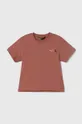 коричневий Дитяча бавовняна футболка The North Face RELAXED GRAPHIC TEE 2 Для дівчаток