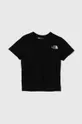crna Dječja pamučna majica kratkih rukava The North Face RELAXED GRAPHIC TEE 2 Za djevojčice