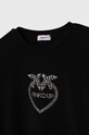 Dziewczynka Pinko Up t-shirt dziecięcy S4PIJGTH056 czarny