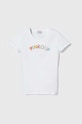 Pinko Up tricou de bumbac pentru copii imprimeu alb S4PIJGTH170