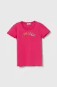 ružová Detské bavlnené tričko Pinko Up Dievčenský