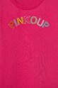 Дівчинка Дитяча бавовняна футболка Pinko Up S4PIJGTH170 рожевий