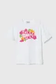 білий Дитяча бавовняна футболка Pinko Up Для дівчаток