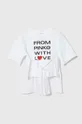 biały Pinko Up t-shirt dziecięcy Dziewczęcy