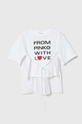 biały Pinko Up t-shirt dziecięcy Dziewczęcy