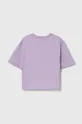 Παιδικό βαμβακερό μπλουζάκι Pinko Up μωβ