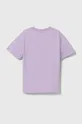 Βαμβακερό μπλουζάκι Pinko Up μωβ