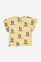 Bobo Choses tricou de bumbac pentru copii 124AB012 galben SS24