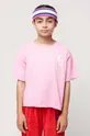 roza Otroška bombažna kratka majica Bobo Choses Dekliški