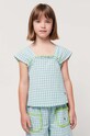 Дитячий топ Bobo Choses з додаванням льону блакитний 124AC030