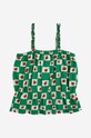 Bobo Choses top din bumbac pentru copii 124AC029 verde SS24