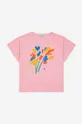 Otroška bombažna kratka majica Bobo Choses roza