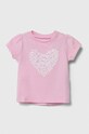 Kojenecké tričko Guess s elastanem růžová A4GI01.K6YW4.PPYH