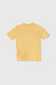 rumena Otroška bombažna kratka majica Guess Dekliški