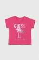 Dětské tričko Guess s elastanem růžová J4GI22.K6YW4.PPYH