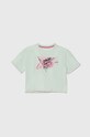 Guess t-shirt dziecięcy z elastanem turkusowy J4GI26.K6YW1.PPYH