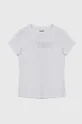 biały Guess t-shirt dziecięcy Dziewczęcy