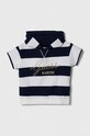 Guess t-shirt bawełniany dziecięcy wzorzyste granatowy J4GQ00.KB4K4.PPYH