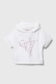 Guess bluza bawełniana dziecięca z kapturem biały J4GQ03.KA6R3.PPYH