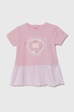 Guess t-shirt dziecięcy wzorzyste różowy K4GI15.K6YW3.PPYH