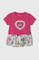 Guess t-shirt dziecięcy wzorzyste różowy K4GI15.K6YW3.PPYH