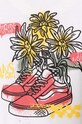 DÍVKA Dětské bavlněné tričko Vans DAISY SHOE MINI VN000GA9WHT bílá