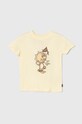 Vans t-shirt bawełniany dziecięcy SKATE SUN CREW nadruk żółty VN000GAWCR1