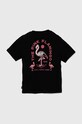 Dětské bavlněné tričko Vans FLAMINGO SKELETON BFF VN000GAKBLK černá SS24