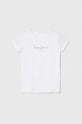 Pepe Jeans t-shirt dziecięcy HANA GLITTER z elastanem biały PG503064