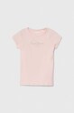 Дитяча футболка Pepe Jeans HANA GLITTER з еластаном рожевий PG503064