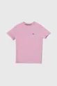 ροζ Παιδικό βαμβακερό μπλουζάκι Lacoste Για κορίτσια