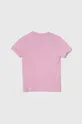 Παιδικό βαμβακερό μπλουζάκι Lacoste ροζ