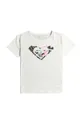 белый Детская хлопковая футболка Roxy DAY AND NIGHT Для девочек