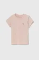 Παιδικό βαμβακερό μπλουζάκι Calvin Klein Jeans 2-pack ροζ