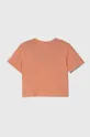 Παιδικό βαμβακερό μπλουζάκι Calvin Klein Jeans πορτοκαλί