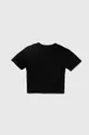 Παιδικό βαμβακερό μπλουζάκι Calvin Klein Jeans μαύρο