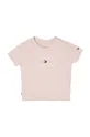roza Kratka majica za dojenčka Tommy Hilfiger Dekliški