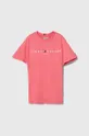 ροζ Παιδικό βαμβακερό μπλουζάκι Tommy Hilfiger Για κορίτσια