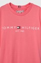 DÍVKA Dětské bavlněné tričko Tommy Hilfiger KS0KS00397.G.128.176 růžová