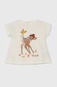 zippy t-shirt bawełniany niemowlęcy x Disney nadruk beżowy 3105904001