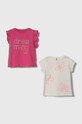 zippy t-shirt bawełniany dziecięcy 2-pack nadruk fioletowy 3105923902