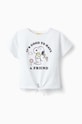 zippy tricou de bumbac pentru copii print alb 3105980101