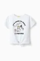 білий Дитяча бавовняна футболка zippy Для дівчаток