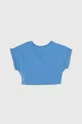 Otroška bombažna kratka majica zippy modra