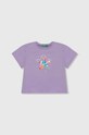 United Colors of Benetton tricou de bumbac pentru copii print violet 3096G10HD.P.Seasonal
