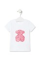 Dětské bavlněné tričko Tous kulatý růžová Logo.2002